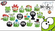 Cut The Rope Nommies Mini Figures 5 Pack Series 1 Toy Review, Om Nom, Vivid