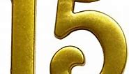 MAGJUCHE Gold 15th Birthday Numeral Candle, Number 15 Cake Topper Candles Party Decoration for Girl Or Boy