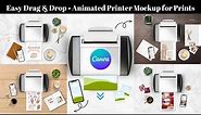 Drag and Drop Animated Printer Mockup for Printables Demo / Tutorial • Editable Canva Template