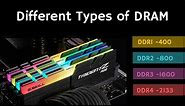 Different Types of DRAM: SDRAM/DDR1/DDR2/DDR3/DDR4/LPDDR/GDDR