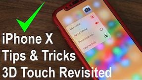 iPhone X Tips and Tricks - 3D Touch Revisited