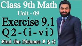 Class 9th Math Unit 9 Exercise 9.1 Question 2 (i-vi)-How to find the distance between the points