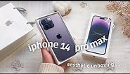 ✨New new✨iPhone 14 pro Max 256 GB deep purple💜Unboxing+ Aesthetic Accessories🧸☁️