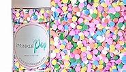Pastel Confetti Sprinkle Mix| Made In USA By Sprinkle Pop| Pink Yellow Purple Orange Blue White 3MM Confetti Sprinkles| Easter Sprinkles Confetti For Decorating Cakes Cookie Cupcakes Ice Cream, 4oz