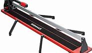 Goplus 48 Inch Tile Cutter, Manual Tile Cutter Tool for Porcelain, Floor Tile Cutter with Tungsten Carbide Cutting Wheel, Removable Scale and 4 Adjustable Brackets, Ceramic Tile Cutter