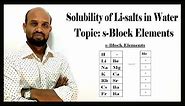 Lesson 5: Are Li-salts Soluble in Water?|HSC Chemistry|1st Paper | Periodic Properties of Elements