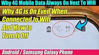 Why 4G Cellular Data is Always On Even When Connected to Wifi and How to Turn It Off - Android