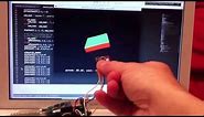 6 DOF IMU (3 axis accelerometer, 3 axis gyroscope), Arduino, OpenGL, Python, complementary filter