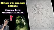 How to Draw The Hulk | Step by Step Outline Tutorial for beginners