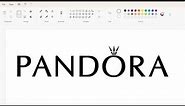 How to draw the Pandora (jewelry) logo using MS Paint | How to draw on your computer