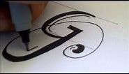 how to draw a swiverled fancy letter 'G'