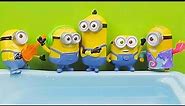 Five little Minions jumping on the bath │ Five little Minions jumping on the bed