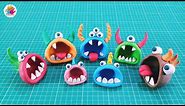 DIY Monster with clay/ Halloween monsters/ Clay Monster tutorial for kids/ Clay modelling art.