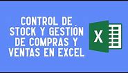 Control de stock y gestión de compras y ventas en excel 100% funcional