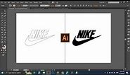 Nike Logo Vector Tracing Tutorial | Adobe Illustrator | Visuals by Zeeshan