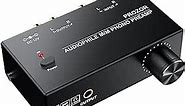 PROZOR Pre Amplifier for Turntable Audiophile M/M Phono preamp with Level Volume Controls 2 RCA and 3.5mm interfaces Including 12V 1A Power Adapter