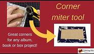 Great corners for scrapbook, bookbinding or cartonnage with this corner miter tool