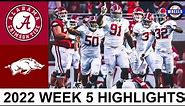 #2 Alabama vs #20 Arkansas Highlights | College Football Week 5 | 2022 College Football Highlights