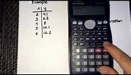 Correlation coefficient (r) & coefficient of determination (r^2) using the calculator (CASIO fx-991)