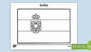 Serbia Flag Colouring Sheet