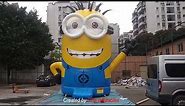 25' high giant inflatable minion, the kids bounce house to advertise outdoor