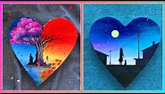 8 Amazing Heart Drawing Ideas for Beginners / Step by Step Painting Ideas for Beginners