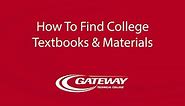 How To Find College Textbooks & Materials