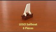 How To Build A Mini LEGO Sailboat / Pirate Ship with 6 LEGO Pieces