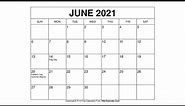 Printable June 2021 Calendar Templates with Holidays - Wiki Calendar
