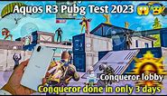 Aquos r3 pubg test 2024 | Aquos R3 Pubg Test 60FPS 3.0 update 🤤🥴 | New update 3.0 Pubg Test 2024 😱