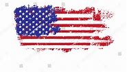 Vector Grunge American Flag On White Stock Vector (Royalty Free) 1638032245 | Shutterstock