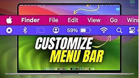 Customize Menu bar on Mac - MacBook Top Bar Customization