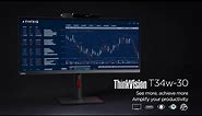 Lenovo ThinkVision T34w-30 Monitor: See more, achieve more.