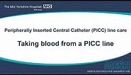 Taking blood from a PICC line
