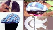 HOW TO MAKE FLAT CAP/stylish men cap simple cutting and stitching