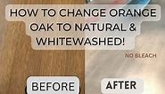 How to change ORANGE OAK wood furniture into whitewashed oak in 3 steps!