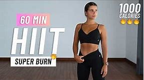 60 MIN INTENSE HIIT Workout to BURN 1000 CALORIES - Full Body Cardio At Home, No Equipment