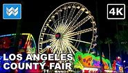 [4K] LA County Fair at Night in Pomona, California USA 2018 Walking Tour