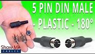 How To Install The 5 Pin DIN Male Solder Connector (180° Style) - Plastic