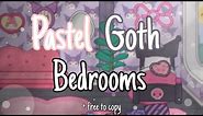 3 Aesthetic Pastel Goth Bedrooms From Sanrio // Toca Life World
