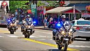 Cambridge Police Motorcycles BMW R1200 RT-P Responding Lights and Sirens