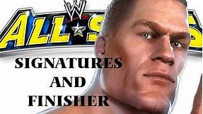 John Cena - All Signatures and Finisher - WWE All Stars