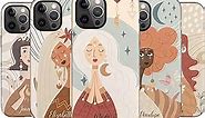 Boho Aesthetic Cute Women Personalized Custom Name on Case, Designed ‎for iPhone 15 Plus, iPhone 14 Pro Max, iPhone 13 Mini, iPhone 12, 11, X/XS Max, ‎XR, 7/8‎ Multicolor