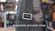 leather crossbody shoulder chest bag for men and women