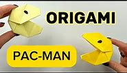 How to make ORIGAMI PAC-MAN | EASY PAPERCRAFT TUTORIAL | DIY VIDEO GAME PAC-MAN ART
