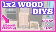 Grab some 1x2x8 lumber to make these EASY Beginner-Friendly Wood Decor DIYS!