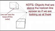 How to draw a cube in 1 point perspective