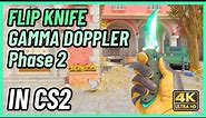 ★ CS2 Flip Knife Gamma Doppler (Phase 2) | CS2 Knife In-Game Showcase [4K]
