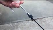 How to tie twine to an alligator hook, by The Fish Net Company