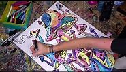 CRAZY TRIPPY MUSHROOMS TIMELAPSE DRAWING!